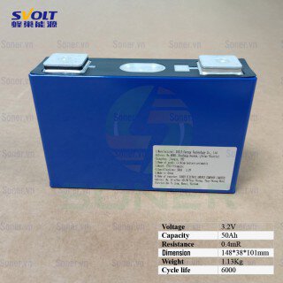 Cell Pin Lithium SVolt 3.2V - 50Ah LFP 