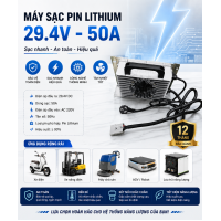 Máy sạc Pin Ắc quy lithium 29.4V-50A Nhôm nguyên khối