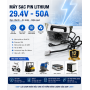 Máy sạc Pin Ắc quy lithium 29.4V-50A Nhôm nguyên khối