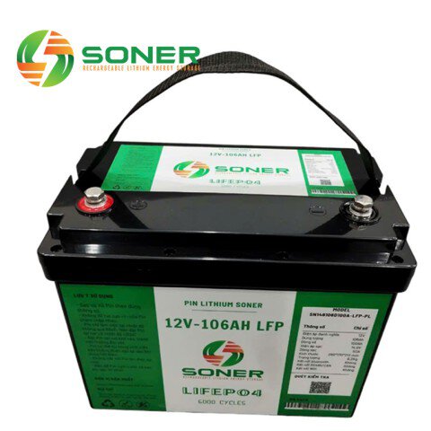 Pin lithium Soner 12V-106Ah LFP chống nước IP67