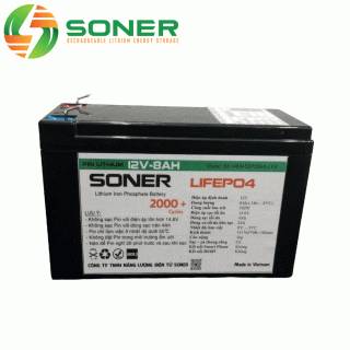 Pin Lithium Soner 12V-8A LFP