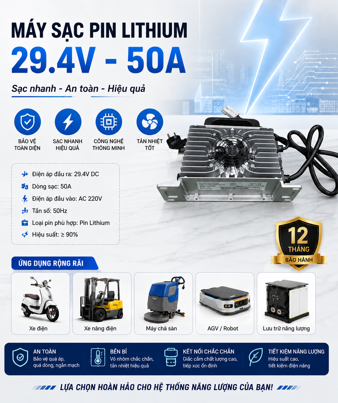 May sac 24V- 50Ah