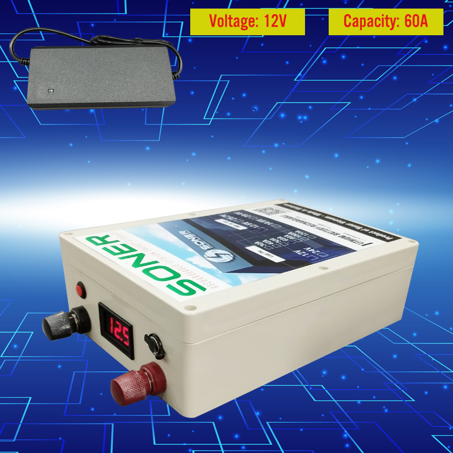 pin lithium Soner 12.6V-60Ah NCM