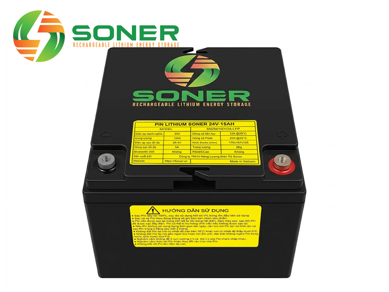 Pin 24V-15Ah LFP