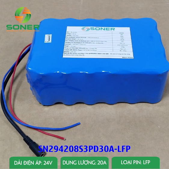 Pin lithium Soner 24V-20A LFP