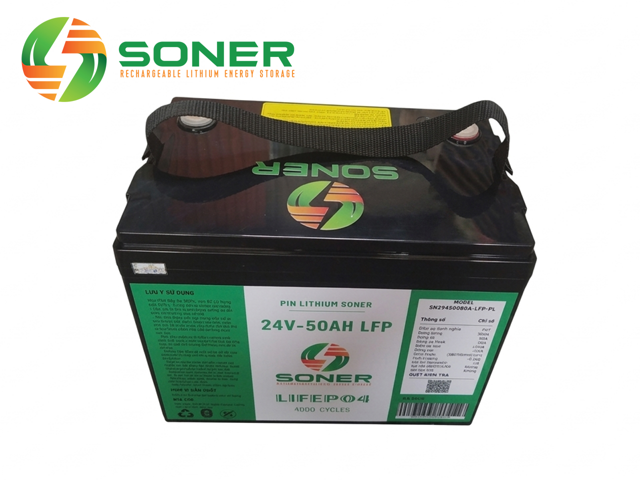 Pin lithium 24V-50Ah chống nước