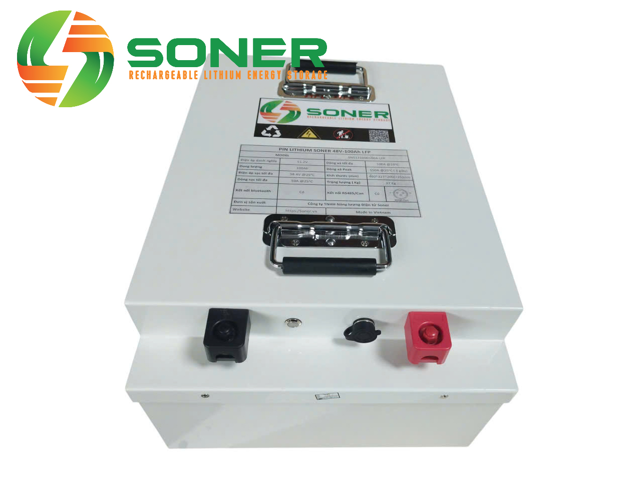 Pin lihtium Soner 51.2VV-100Ah