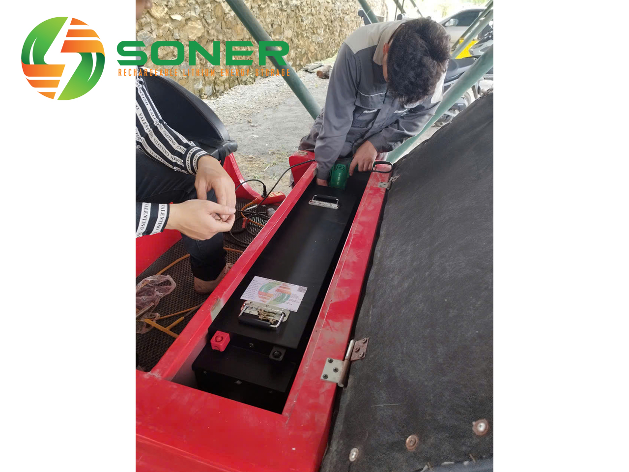 Pin lithium xe dien 72V 100Ah Soner