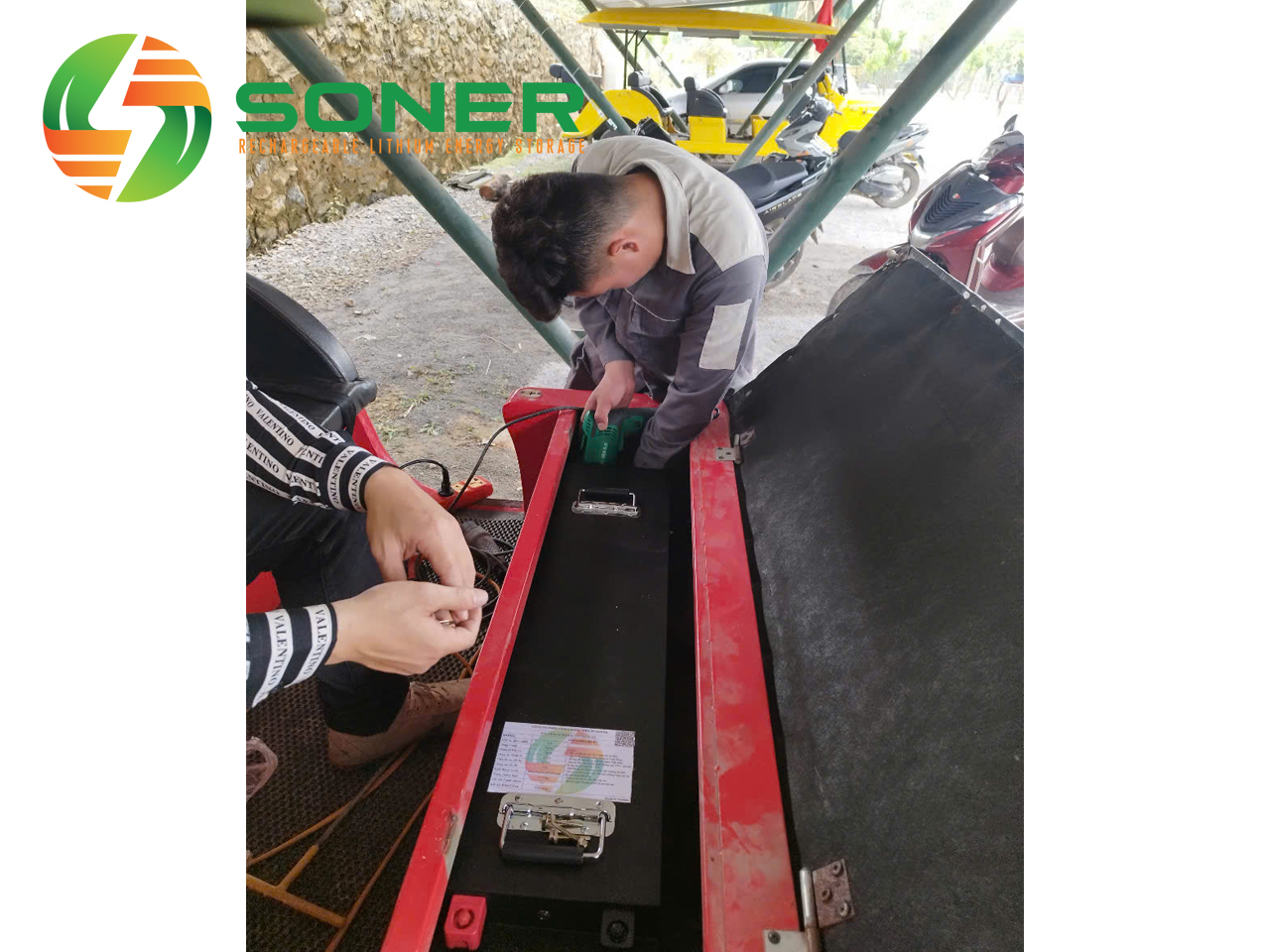 Pin lithium xe dien 72V 100Ah Soner