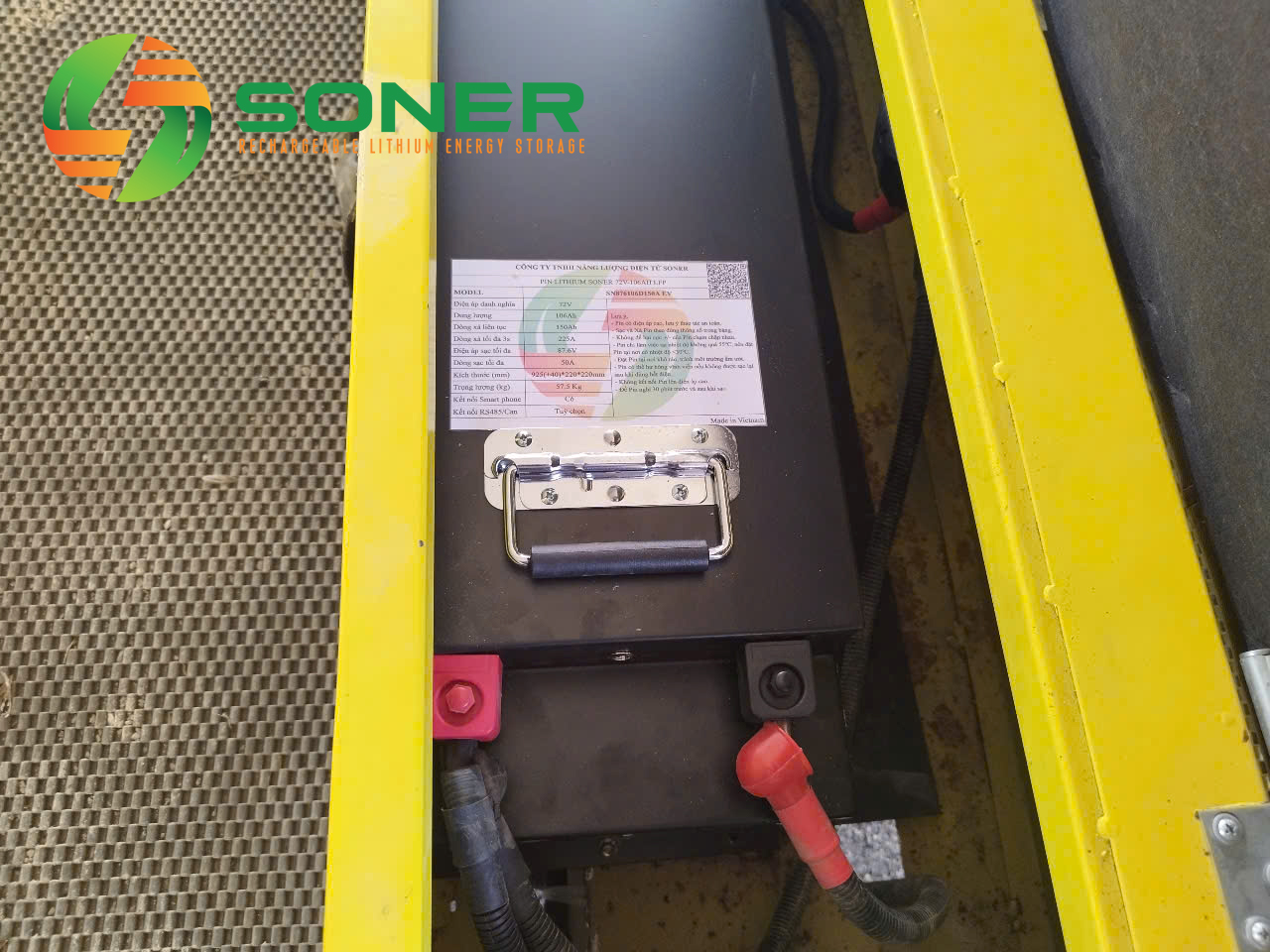 Pin lithium xe dien 72V 100Ah Soner