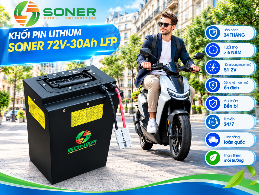 Pin Soner 72V-30Ah LFP