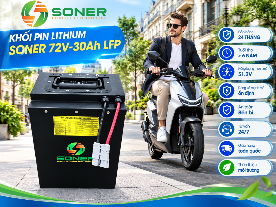 Pin Soner 72V-30Ah LFP