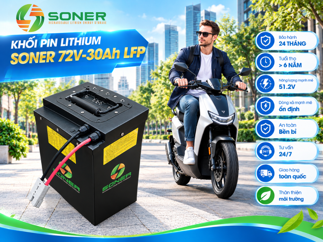 Pin Soner 72V-30Ah LFP
