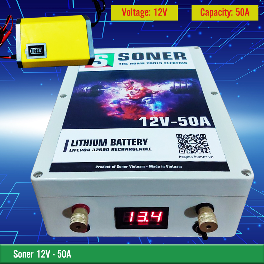 pin lithium Soner 12V-50A