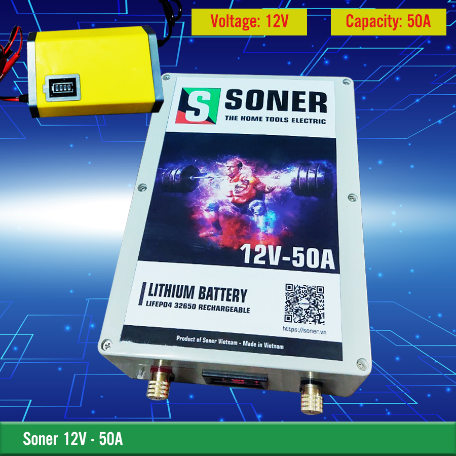 pin lithium Soner 12V-50A