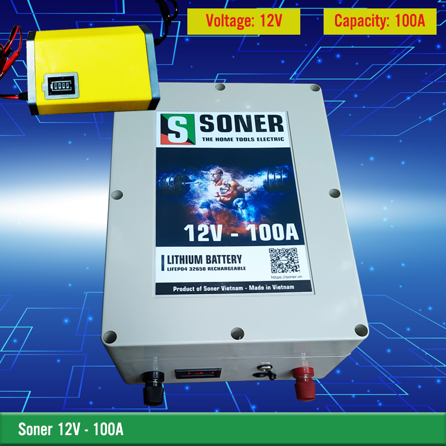 Pin lithium Soner 12V-100A