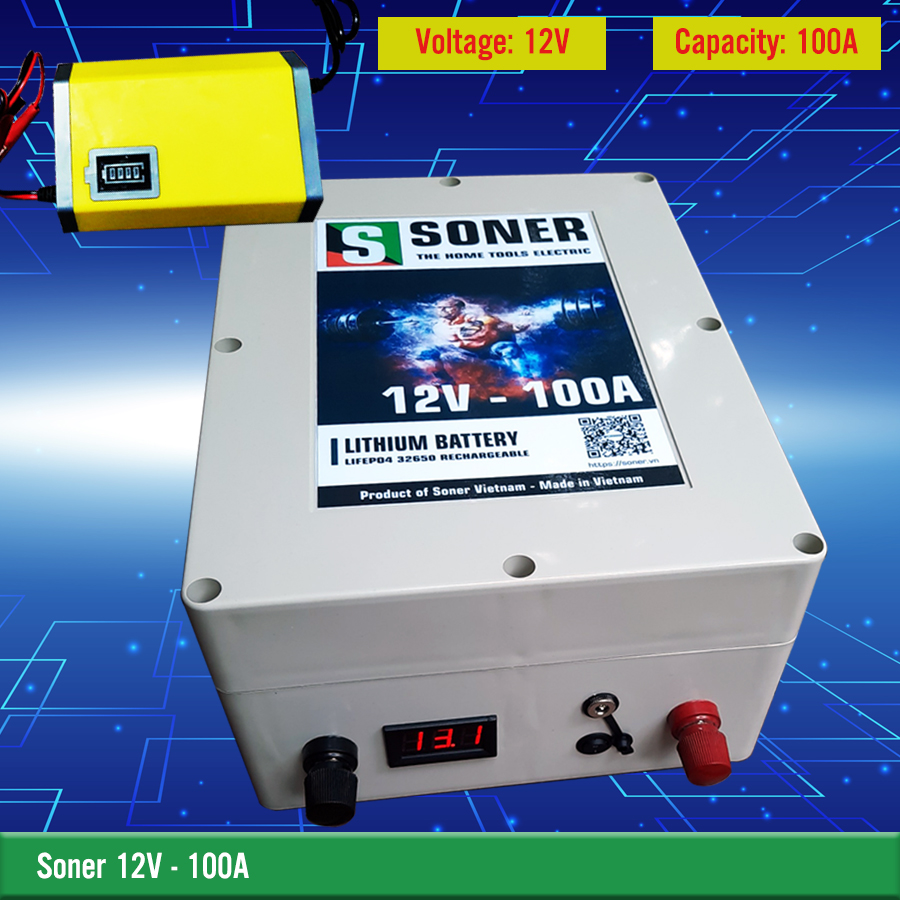 Pin lithium Soner 12V-100A